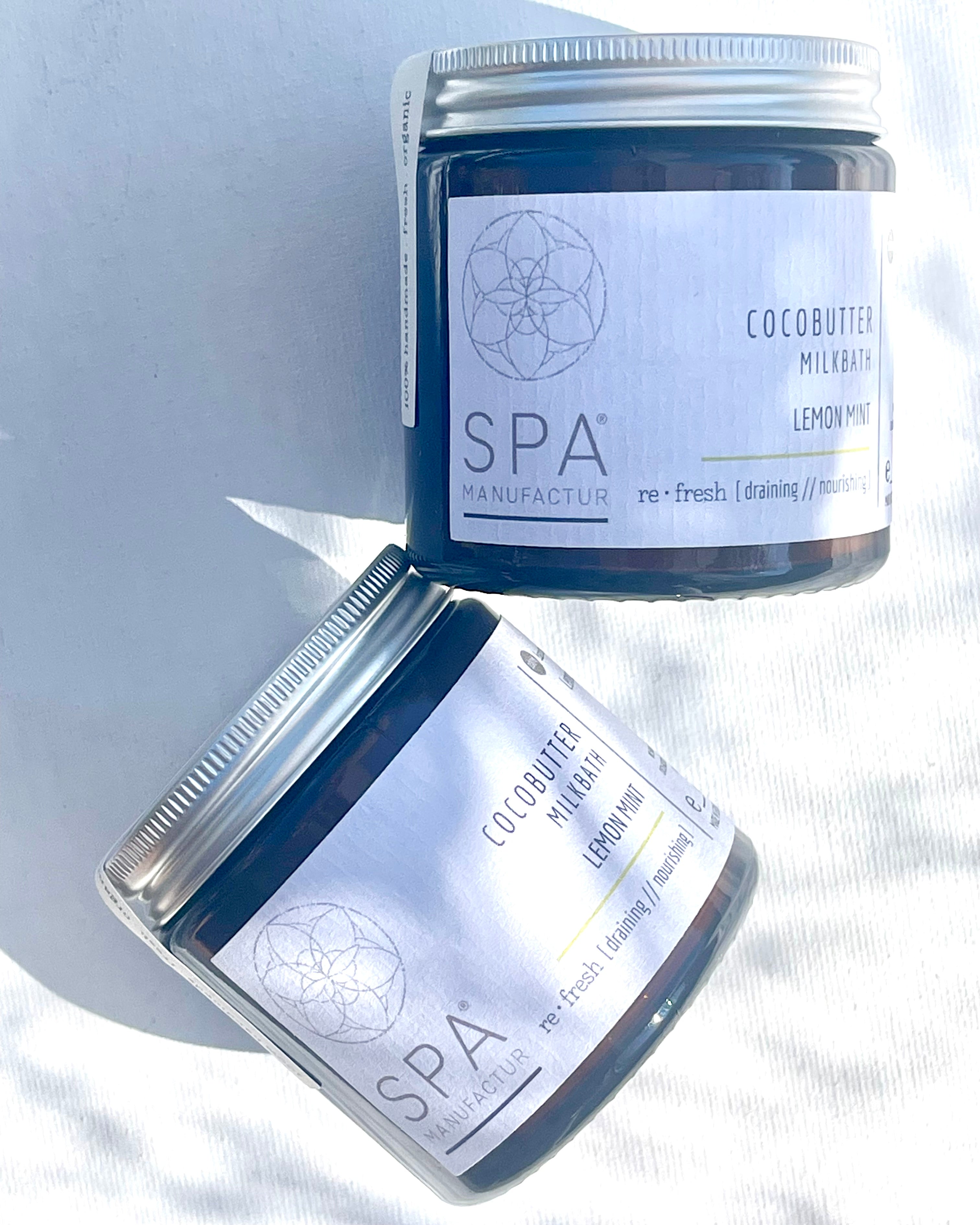 SPA MANUFACTUR® Cocobutter Milkbath LEMON MINT - pflegendes Milchbad mit Bio-Kokosöl und ätherischen Ölen für samtig weiche Haut.