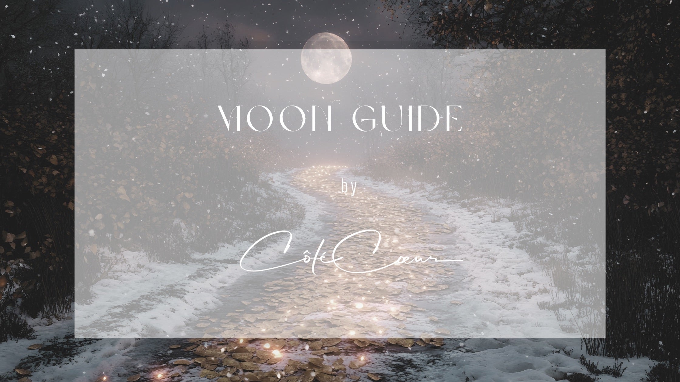 CÔTÉ CŒUR Moon Guide Cover mit winterlicher Landschaft und Vollmond