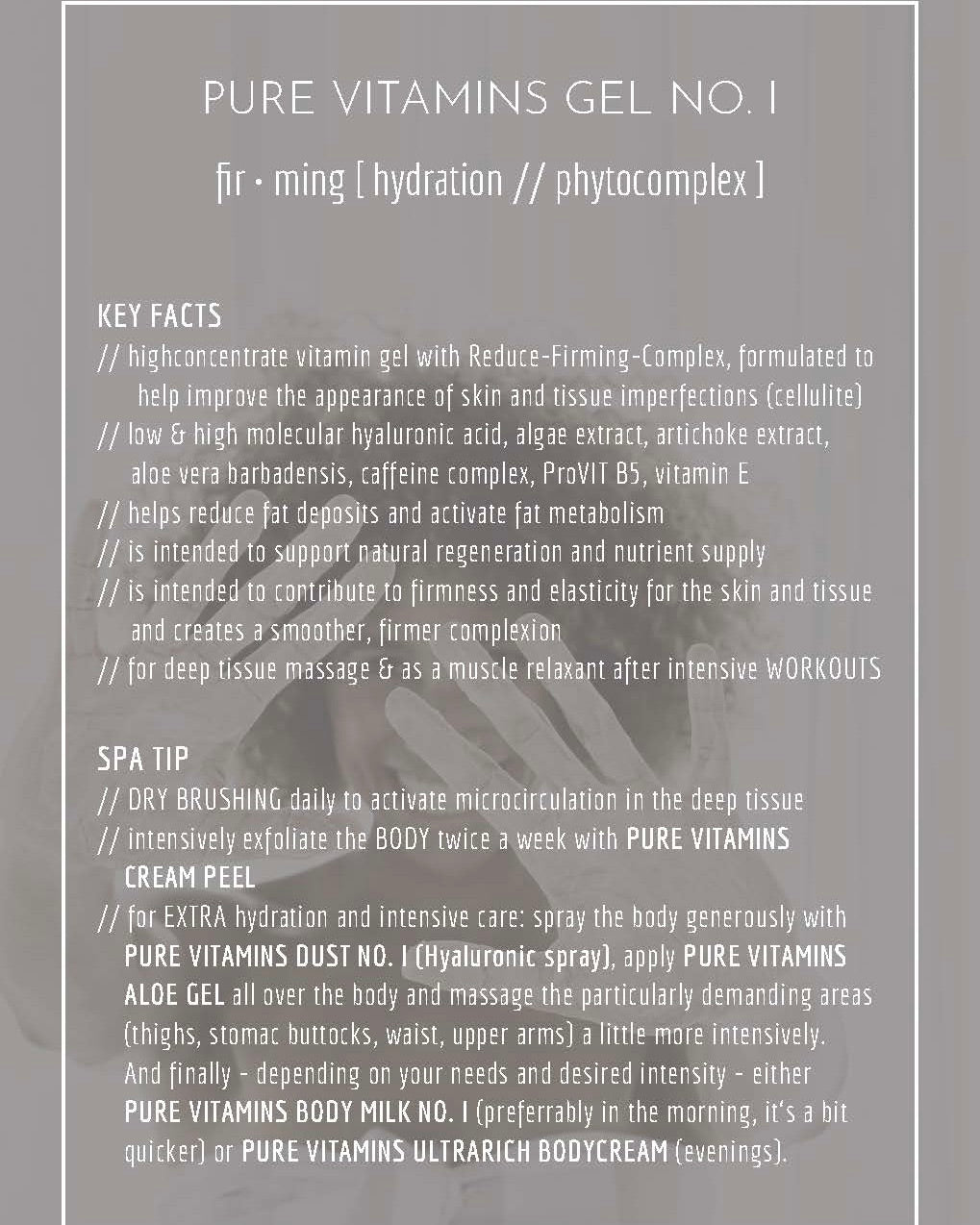 SPA MANUFACTUR® – PURE VITAMINS ALOE GEL NO. I // HYALURON