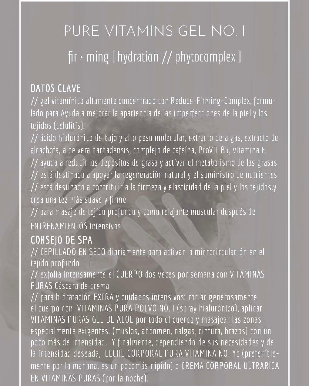 SPA MANUFACTUR® – PURE VITAMINS ALOE GEL NO. I // HYALURON