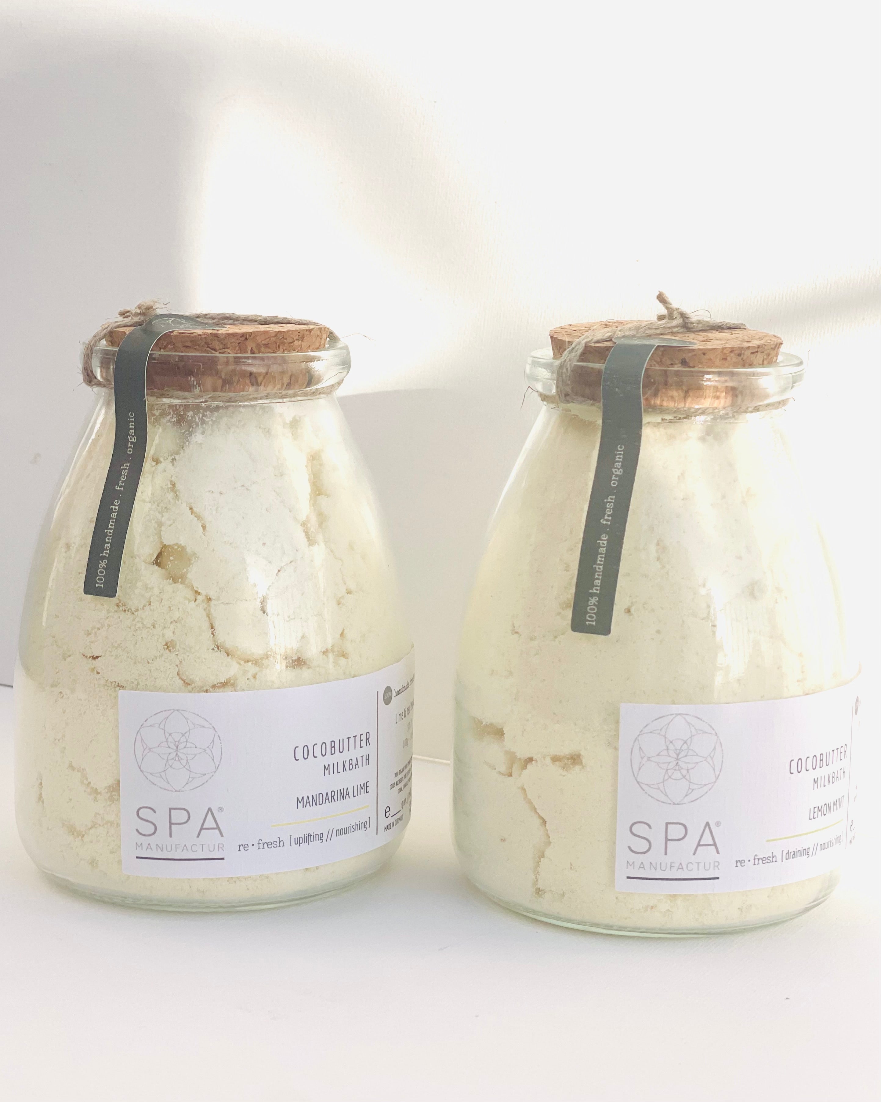SPA MANUFACTUR® Cocobutter Milkbath Mandarina Lime - pflegendes Milchbad mit Bio-Kokosöl und ätherischen Ölen für samtig weiche Haut.