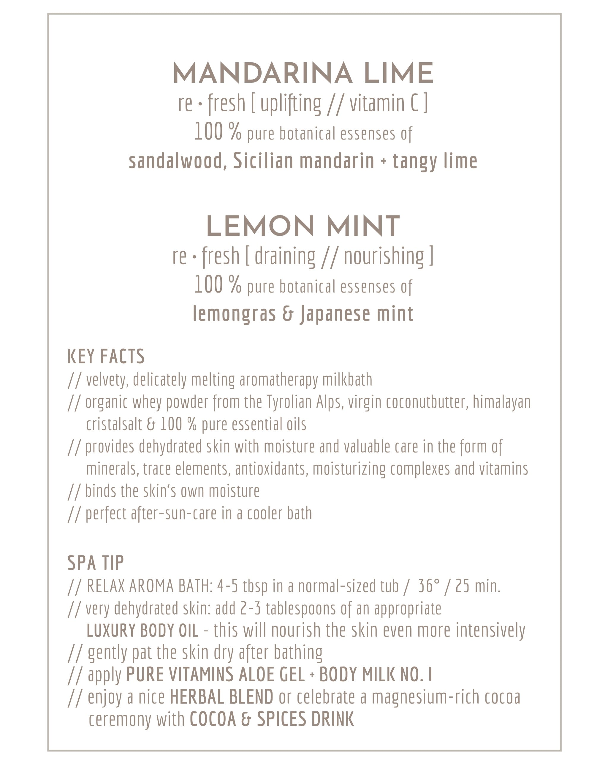 SPA MANUFACTUR® Cocobutter Milkbath Lemon Mint | Pflegendes Milchbad mit Bio-Kokosöl & ätherischen Ölen
