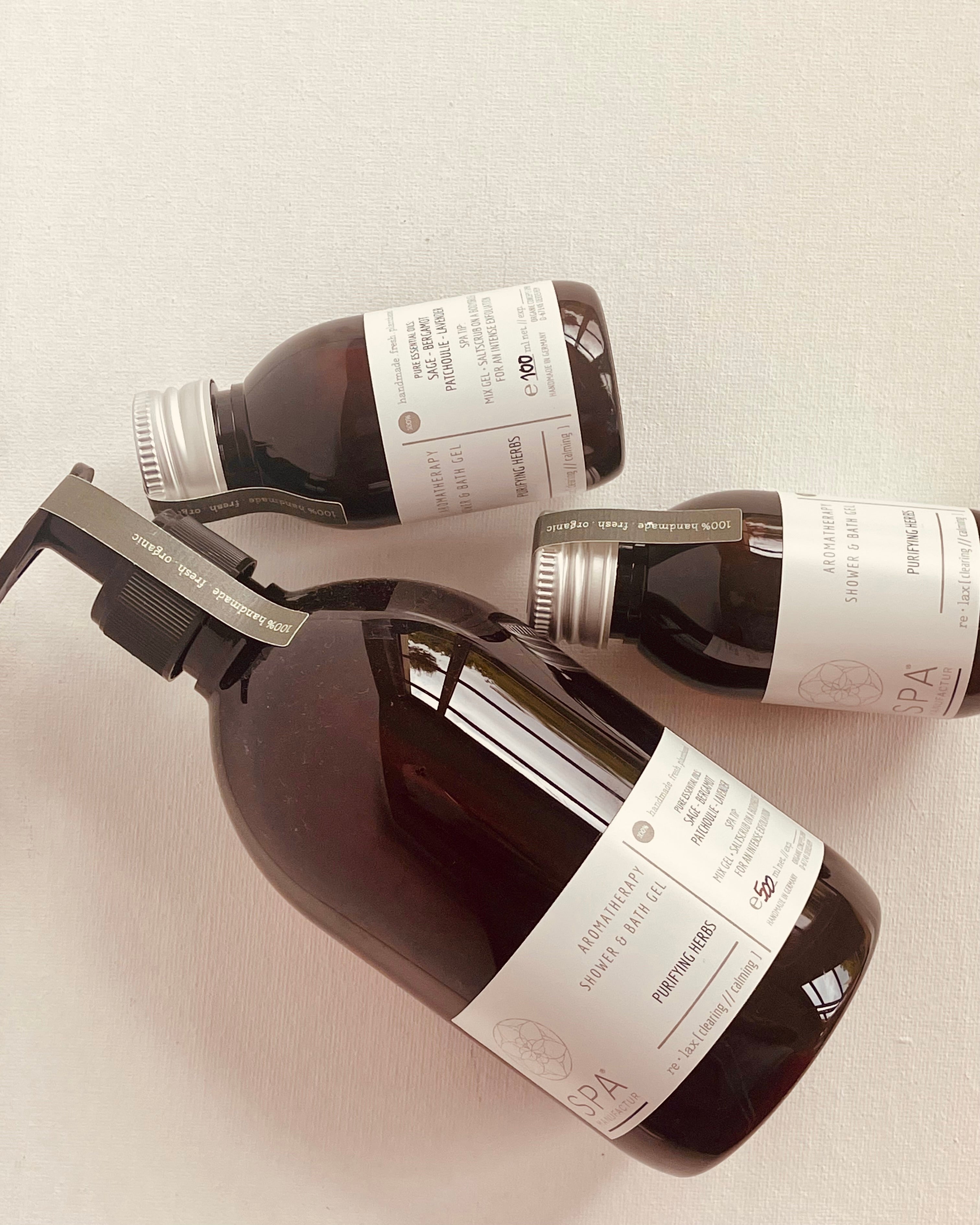 SPA MANUFACTUR® Aromatherapie Dusch- & Badegel – MANDARINA LIME, vitalisierendes Bio-Duschgel mit Mandarine & Limette