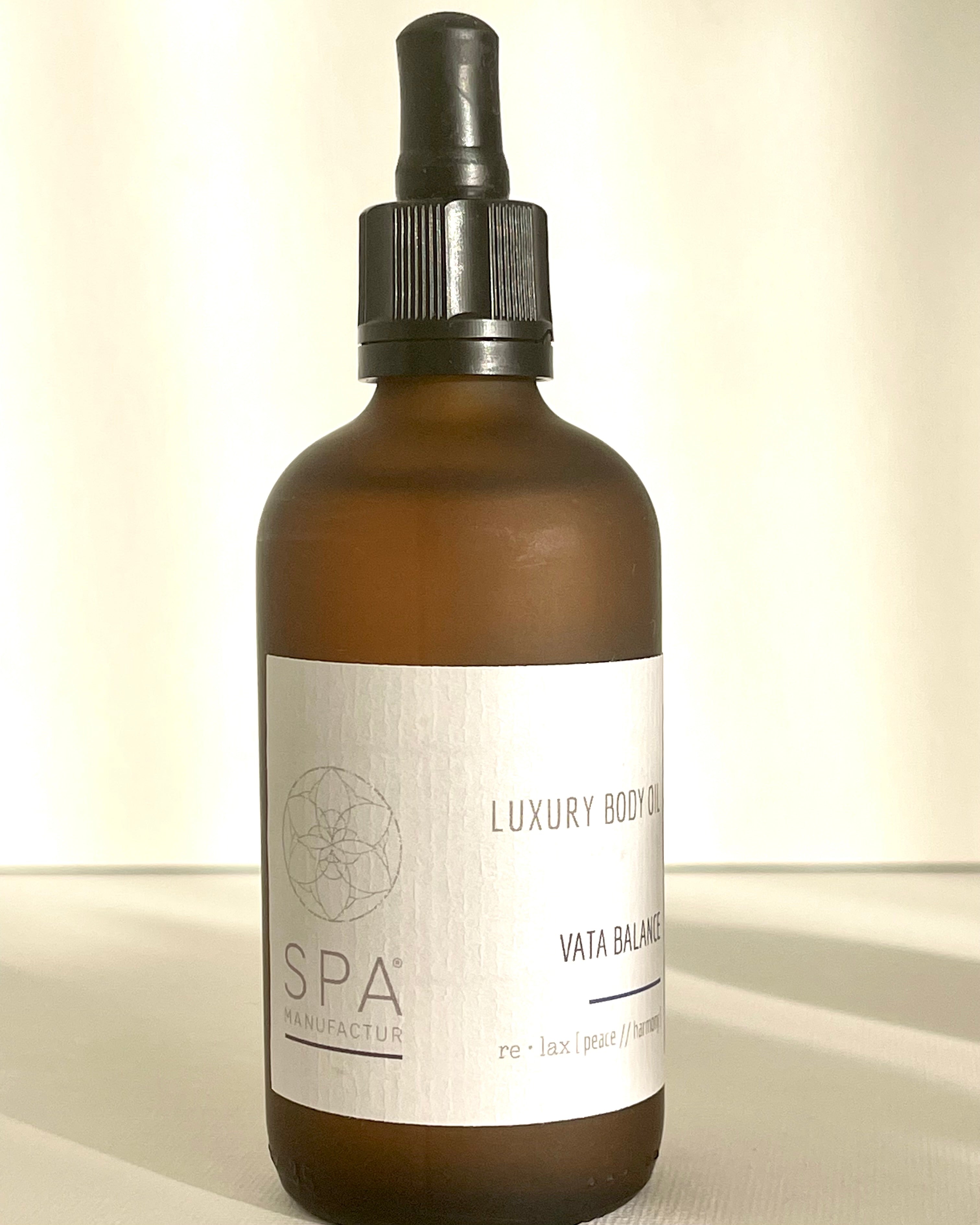 SPA MANUFACTUR® LUXURY BODY OIL – VATA BALANCE | Aromatherapie-Körperöl zur VATA-Harmonisierung