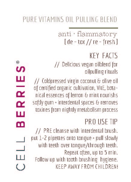 PURE VITAMINS OIL PULLING BLEND – Mouth & Teeth | Mundziehöl mit Zitrone & Minze