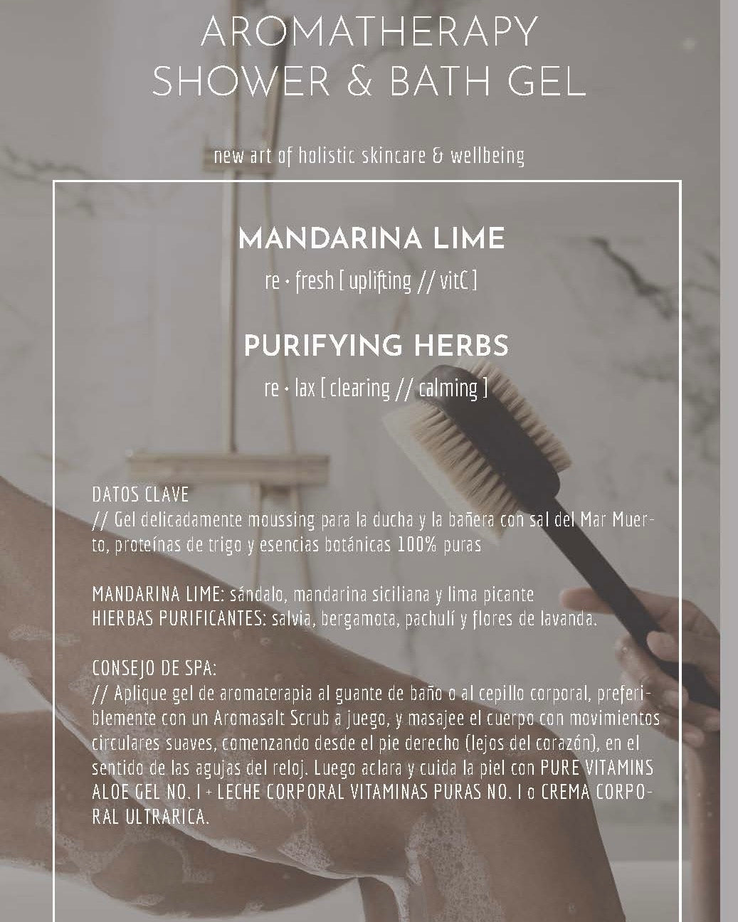 SPA MANUFACTR® Aromatherapie Dusch- & Badegel - Reinigende Kräuter mit ätherischen Ölen von Salbei, Bergamotte, Patchoulie und Lavendel