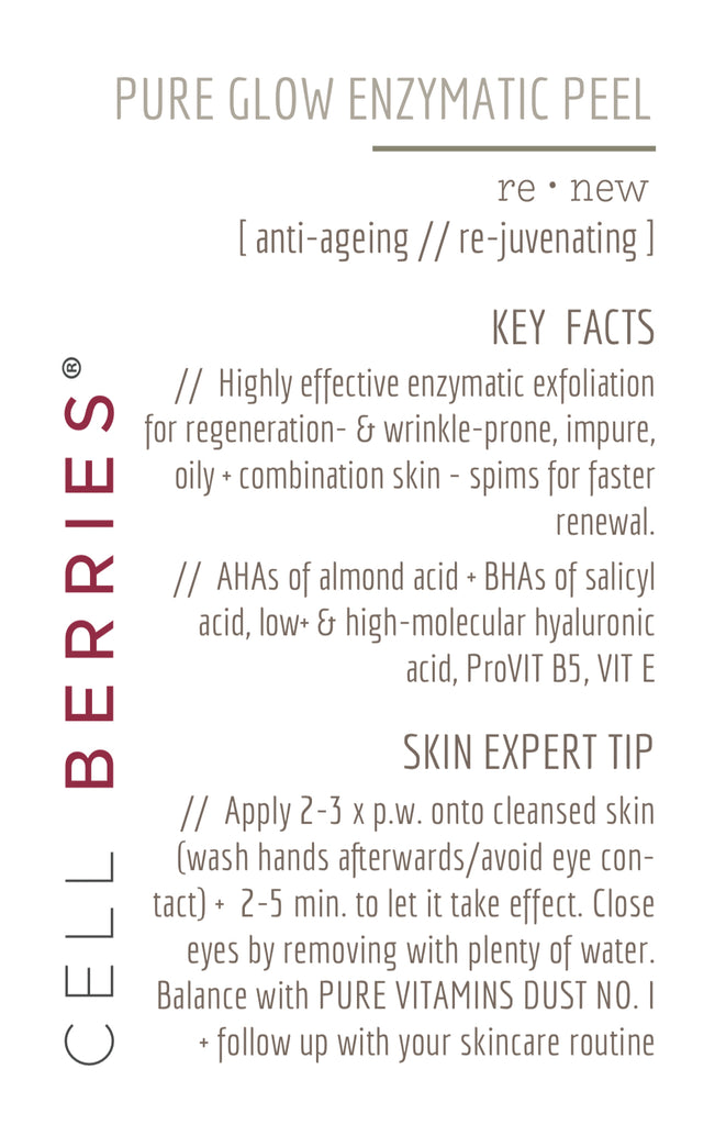 Enzympeeling für strahlende Haut – AHA/BHA & Hyaluron, Clean Skincare für ölige Haut, Mischhaut, Aknehaut und gegen Hyperpigmentierung