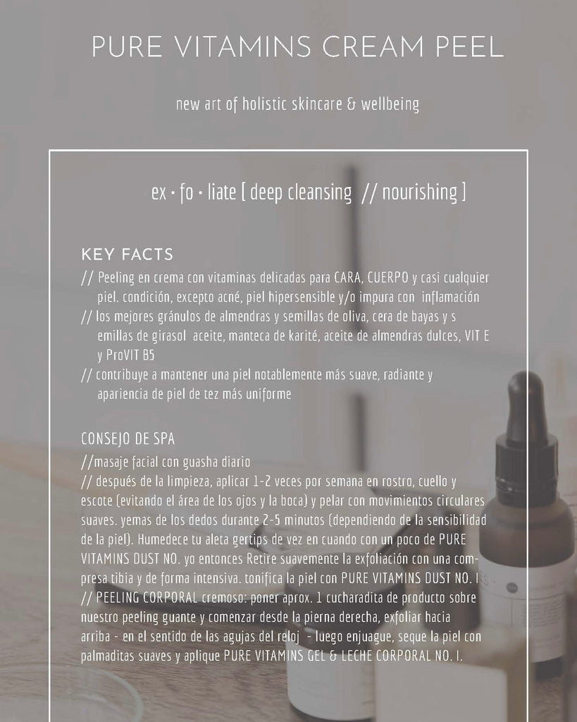 CELLBERRIES® Pure Vitamins Cream Peel - Sanftes veganes Creme-Peeling mit PHYTO-Complex, Mandel- und Olivengranulat für Gesicht und Körper, ideal bei empfindlicher Haut