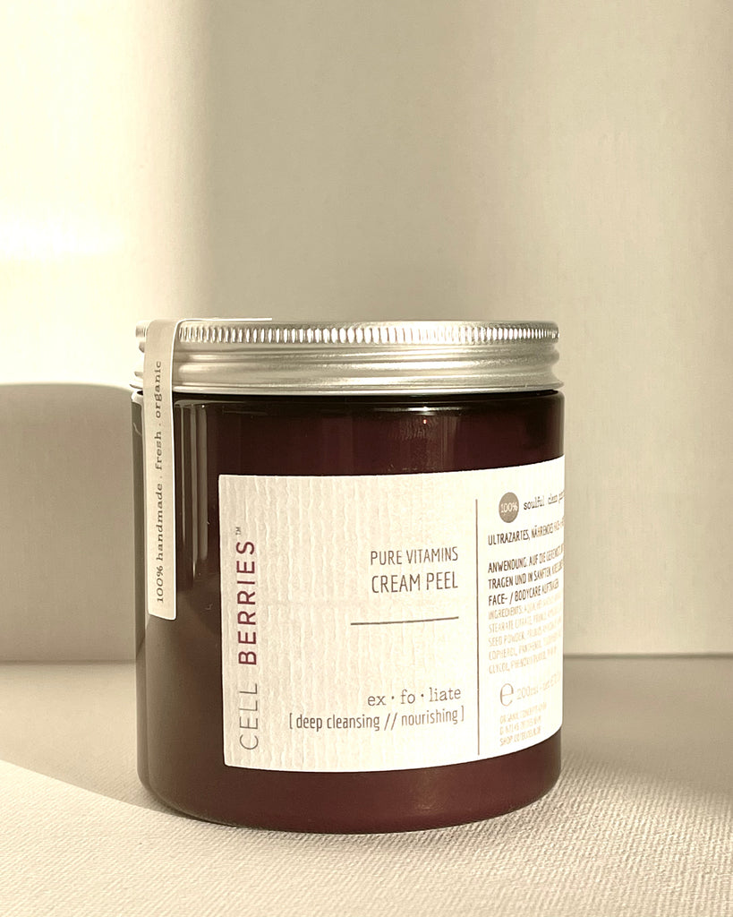 CELLBERRIES® Pure Vitamins CREAM PEEL – sanftes Naturkosmetik Cremepeeling mit Phyto-Komplex &amp; Vitaminpflege