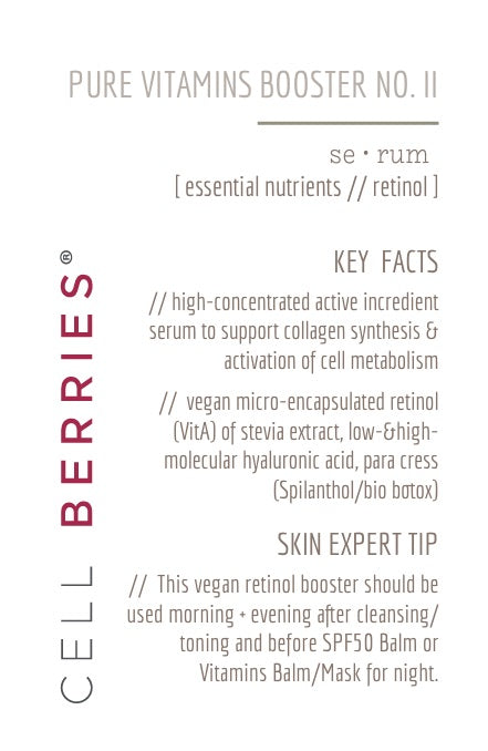 Key Facts: Veganes Retinol aus Stevia, Spilanthol & Hyaluronsäure
