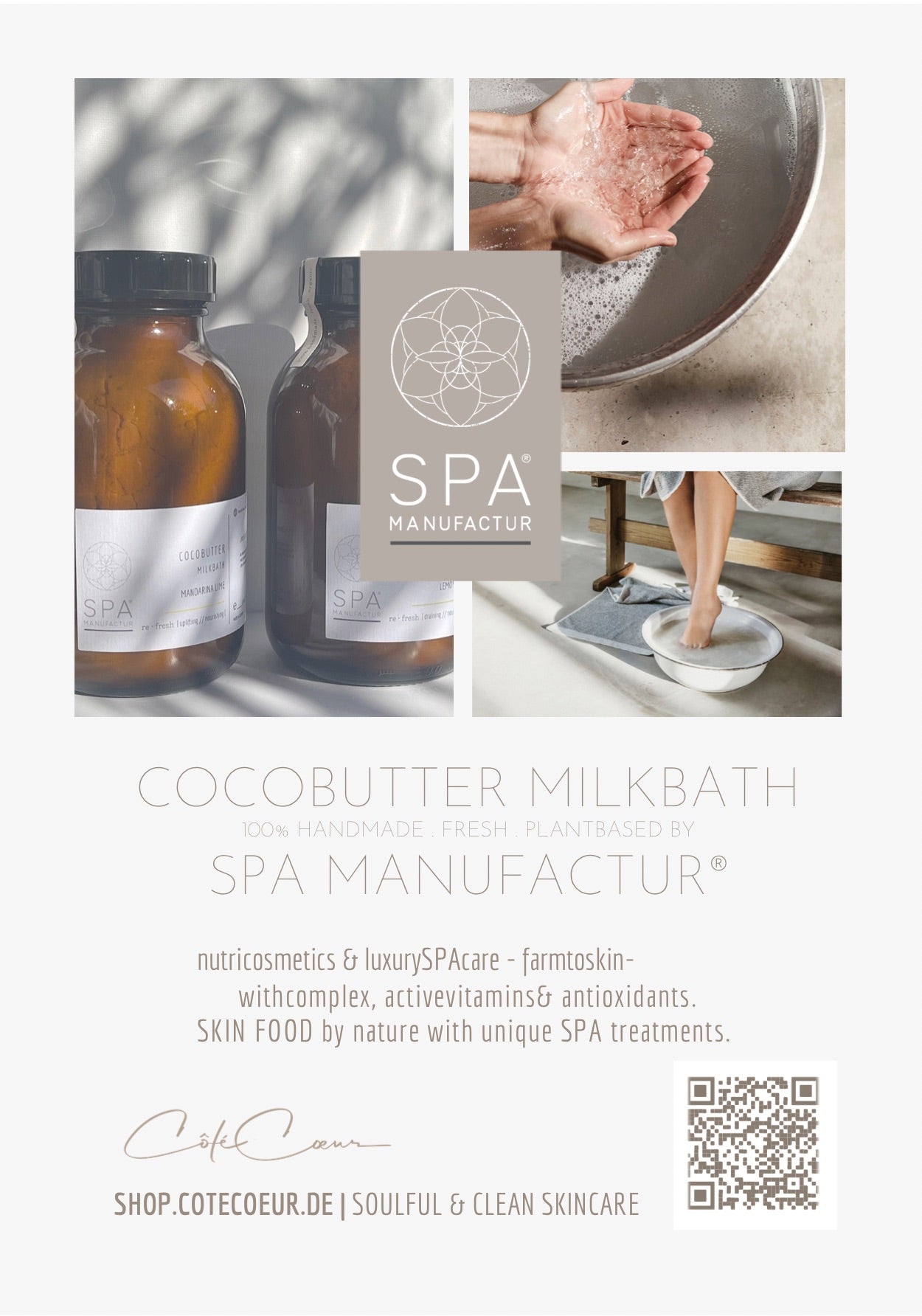 SPA MANUFACTUR® Cocobutter Milkbath Mandarina Lime | Pflegendes Milchbad mit Bio-Kokosöl & ätherischen Ölen