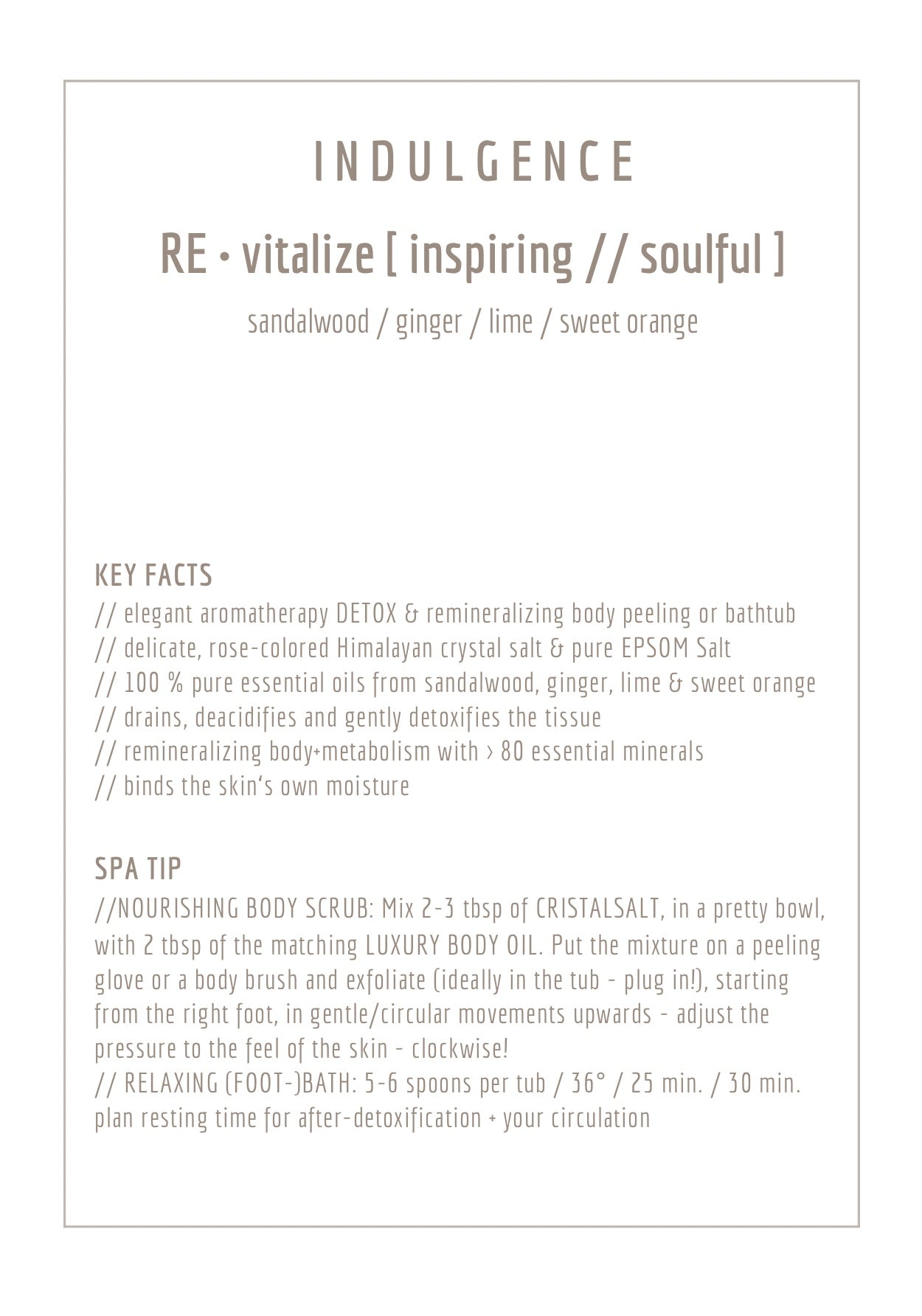 SPA MANUFACTUR® Cristalsalt Scrub & Bath – INDULGENCE | Luxuriöses Aromatherapie-Salzpeeling & Detox-Bad für Körper & Sinne