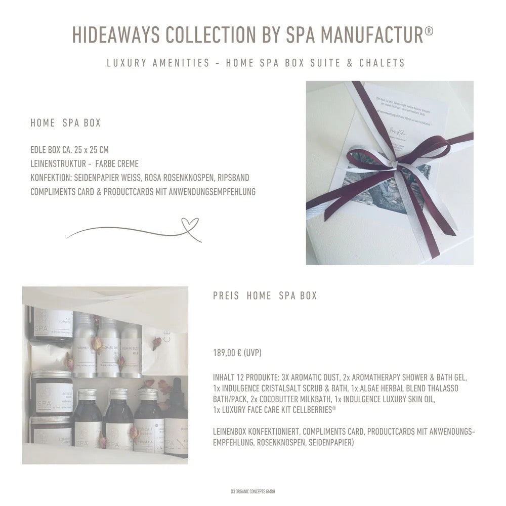SPA MANUFACTUR® – HOME SPA BOX SUITE & CHALETS | Luxuriöses Home SPA Ritual für zu Hause