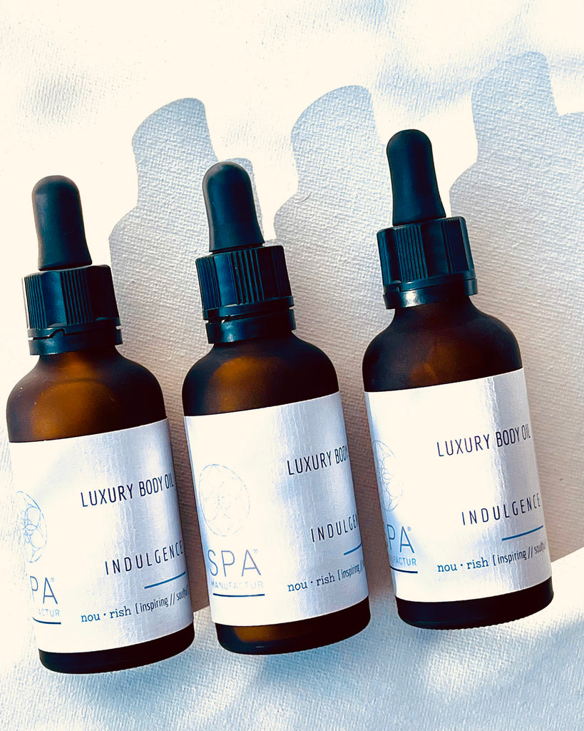 SPA MANUFACTUR® Indulgence Luxury Body Oil - Körperöl mit Sandelholz, Ingwer, süße Orange und Limette & Bio-Ölen