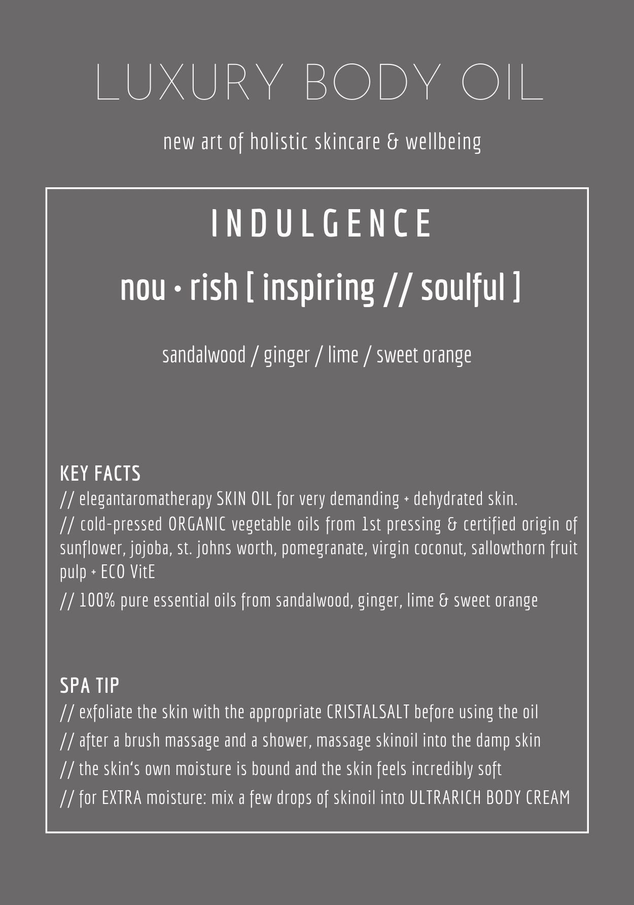 SPA MANUFACTUR® Indulgence Luxury Body Oil | Luxuriöses Hautöl & Aromatherapie-Ritual mit Superfood-Formel