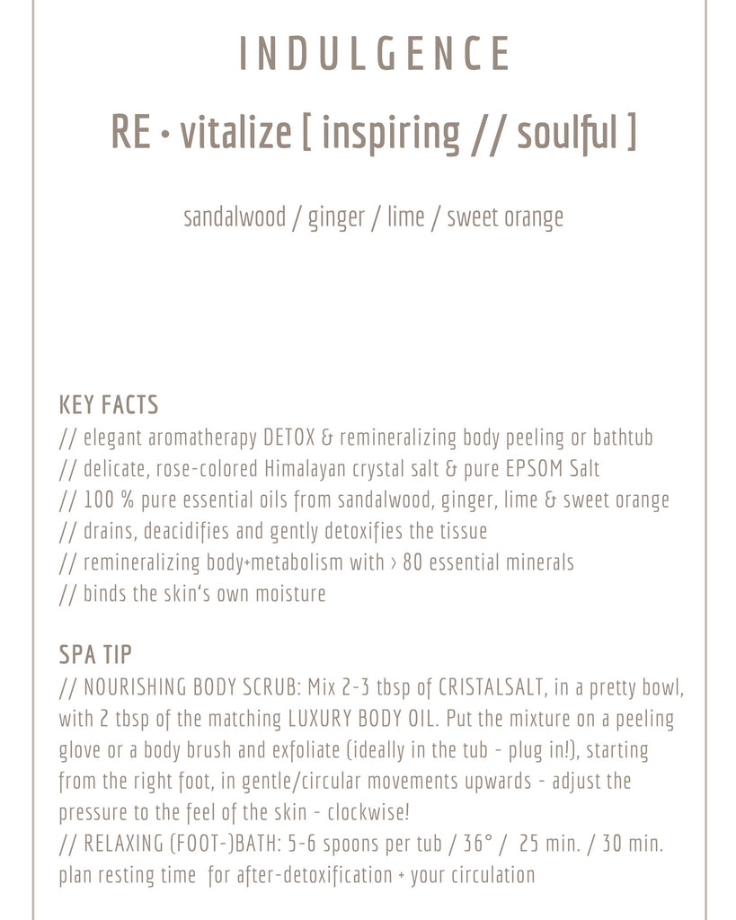 SPA MANUFACTUR Cristalsalt Scrub & Bath INDULGENCE – Luxus Detox Salzpeeling mit Himalaya- & Epsom-Salz