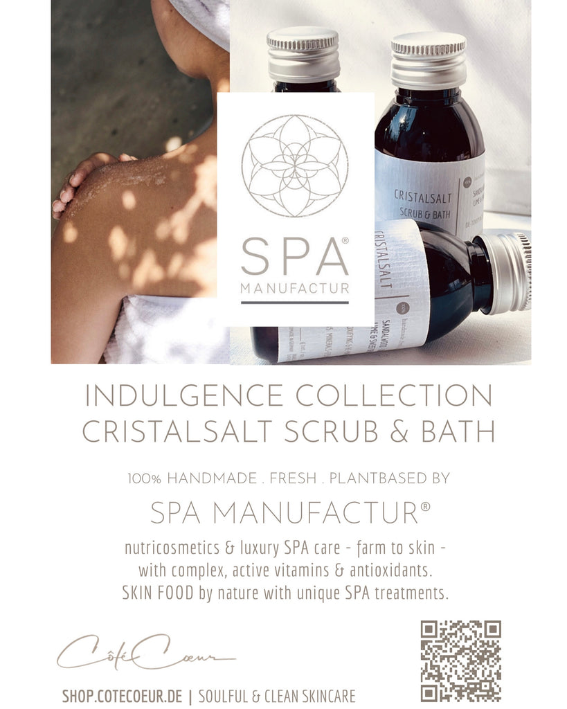 SPA MANUFACTUR Cristalsalt Scrub & Bath INDULGENCE – Luxus Detox Salzpeeling mit Himalaya- & Epsom-Salz